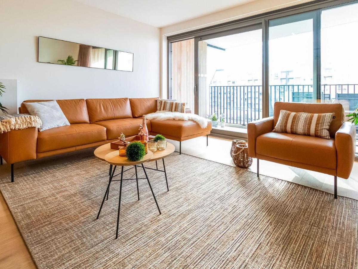 Luxurious Crystal Sea View Apartment With 2 Terraces Остенде Экстерьер фото