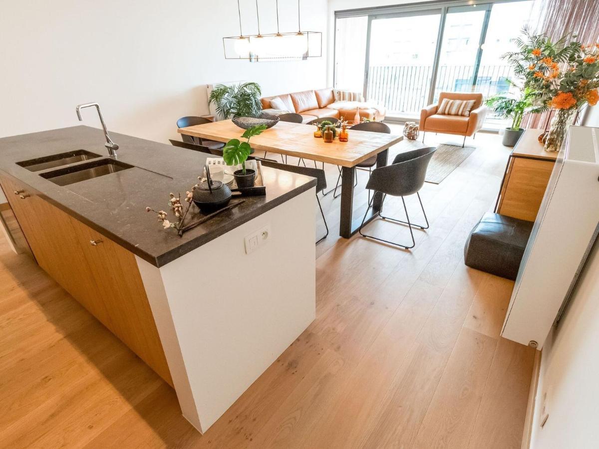Luxurious Crystal Sea View Apartment With 2 Terraces Остенде Экстерьер фото