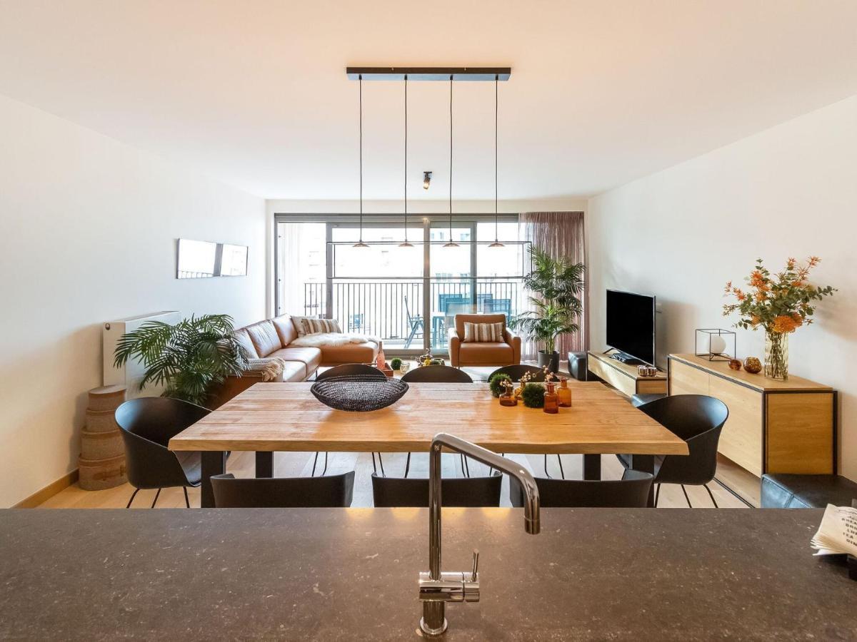 Luxurious Crystal Sea View Apartment With 2 Terraces Остенде Экстерьер фото